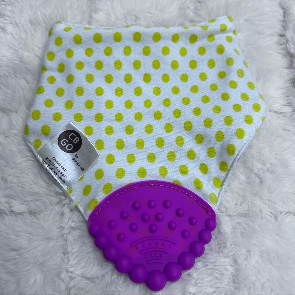 CB GO Baby Drool Bib with‎ 100% Silicone Teether & Waterproof Liner